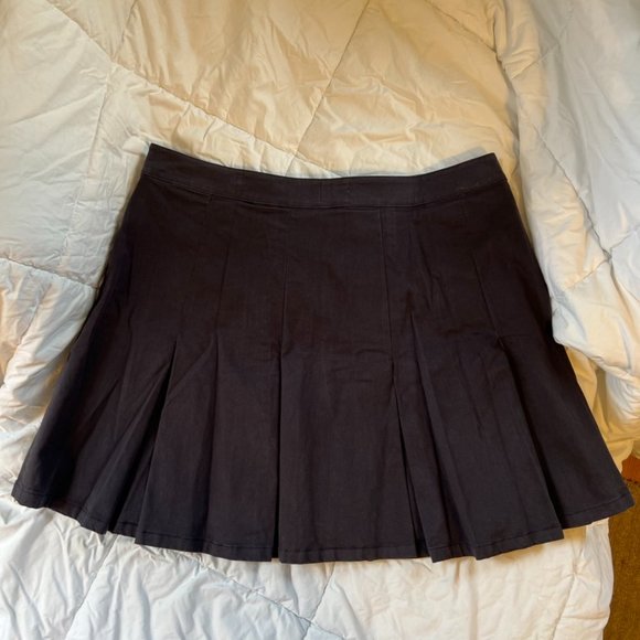 NWT Womens Size 12 J. Crew Pleated Navy Blue Mini Skirt - Picture 5 of 5